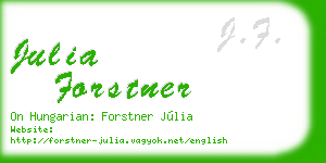 julia forstner business card